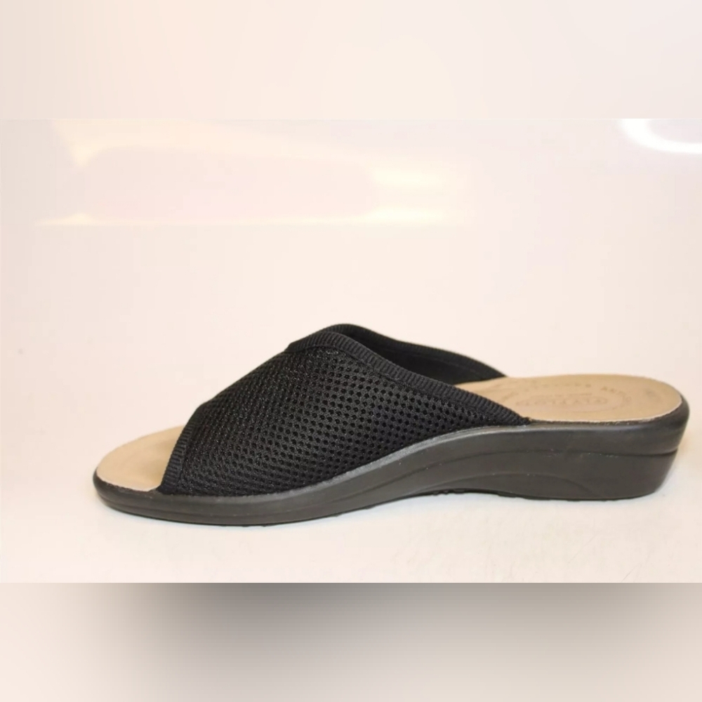 Fly Flot Italy Donna 40 9 Black Knit Sandals Slides ◇comfort◇ orthotic - Picture 7 of 15